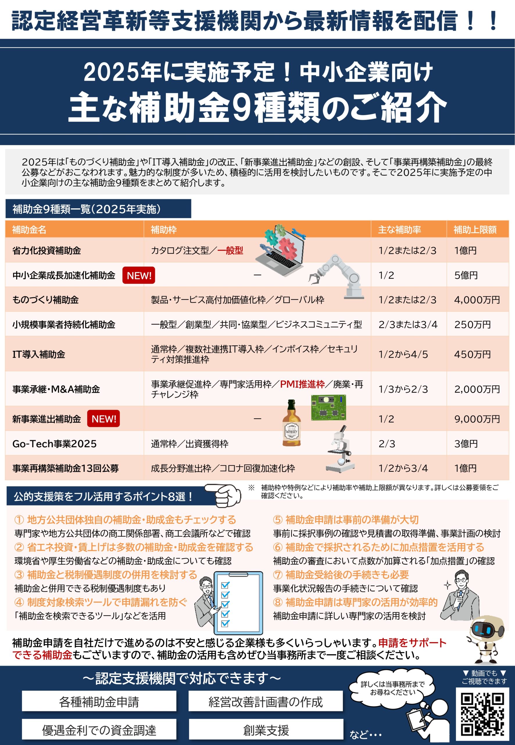 2025年に実施予定！中小企業向け 主な補助金9種類のご紹介 | すがた